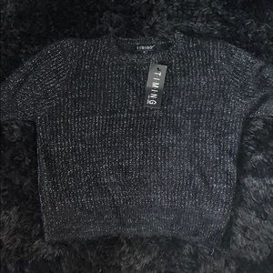 Black and silver knitted shirt